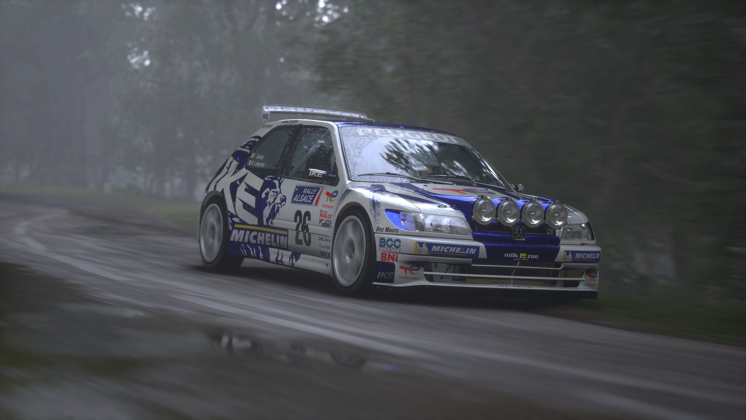Assetto Corsa Rally Update 0.4 featuring the Subaru Impreza S3 and snow conditions