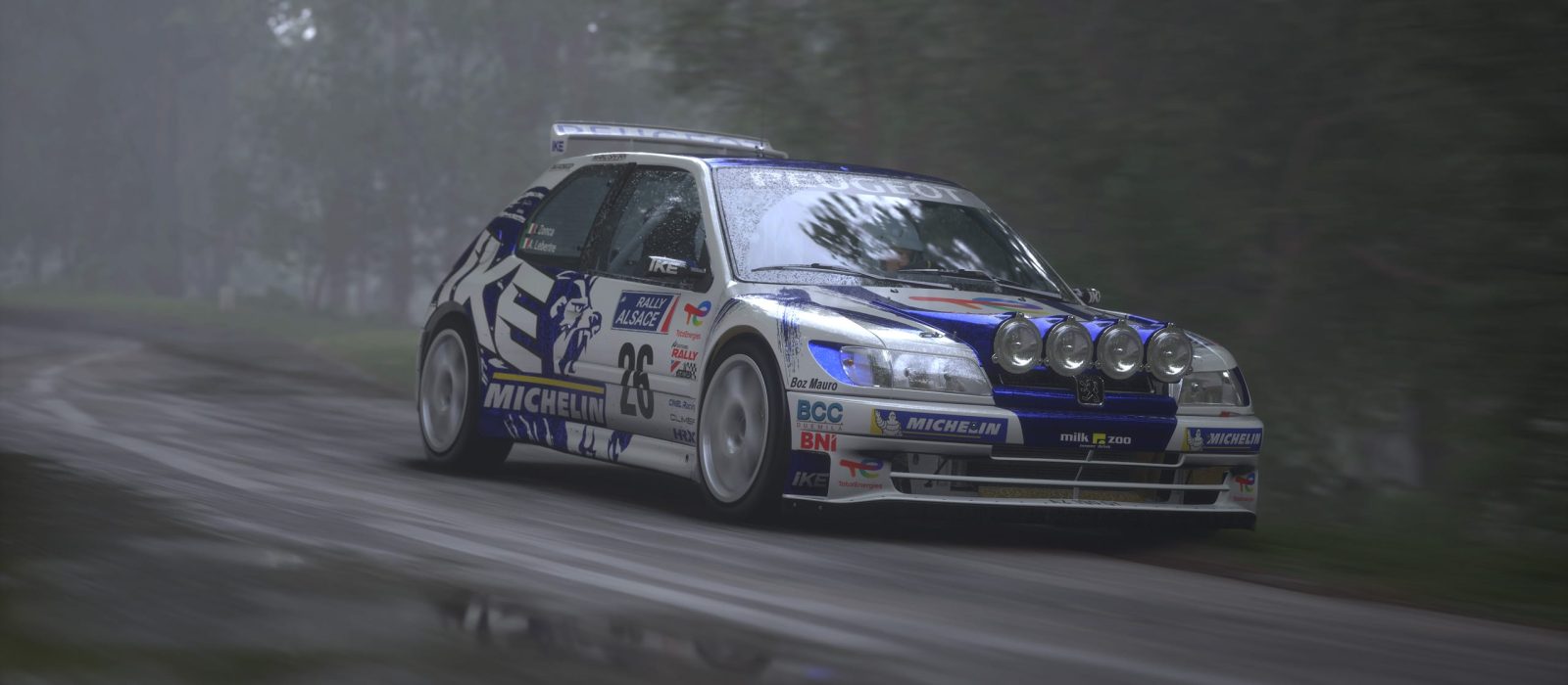 Assetto Corsa Rally Update 0.4 featuring the Subaru Impreza S3 and snow conditions